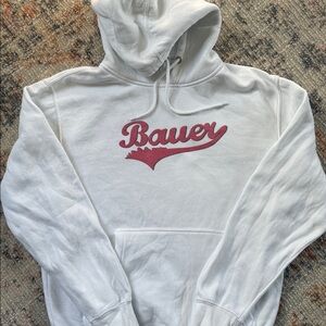 Trevor “Bauer” white hoodie - men’s size small